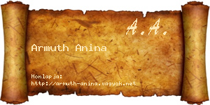 Armuth Anina névjegykártya